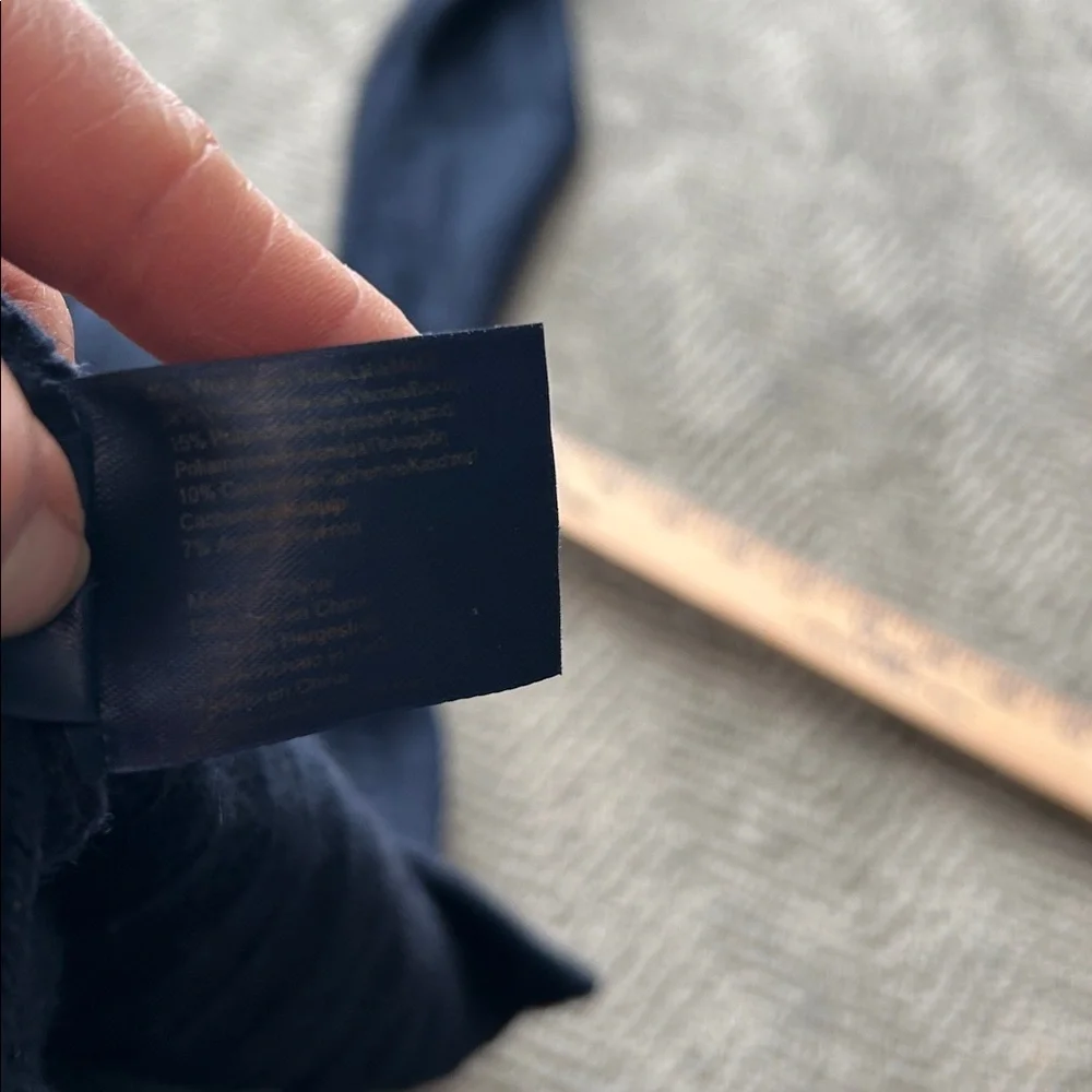 Brooks Brothers Navy Cable Knit Shawl Collar Cardigan Gold Buttons M - Picture 10 of 11